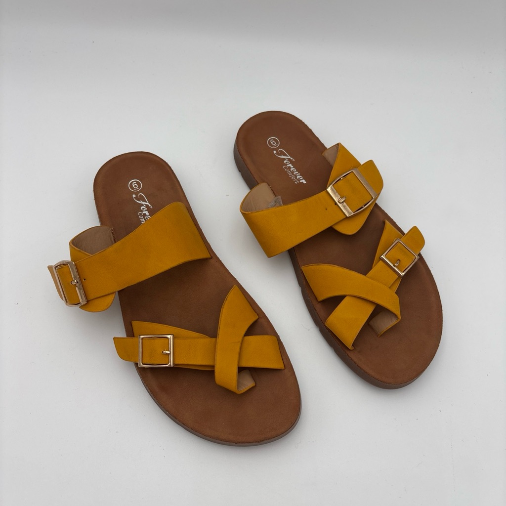 Yellow And Tan Sandals For Effortless Style